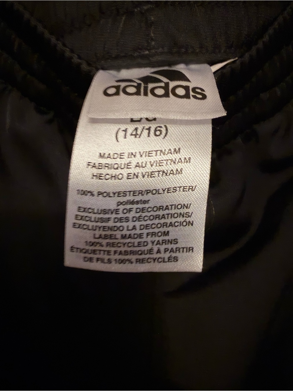 adidas Black Joggers with White Side Stripes - Picture 2 of 4